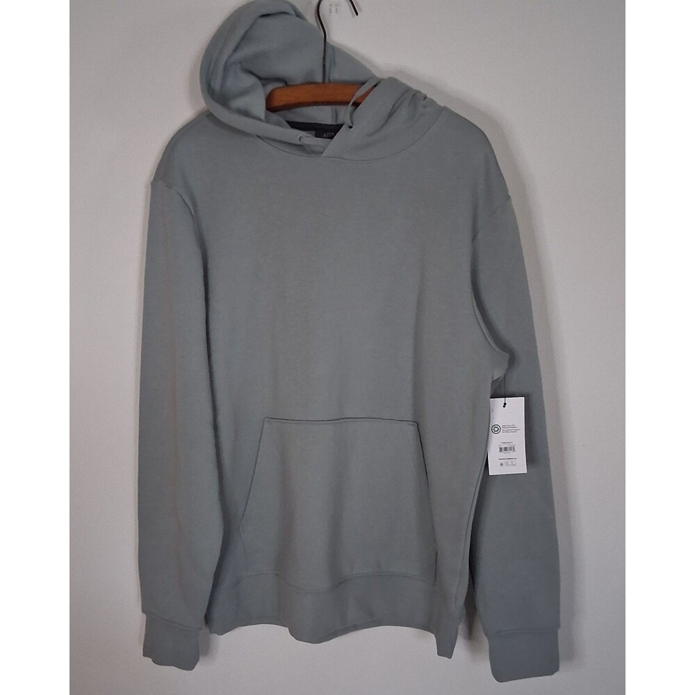 Athletic Works Men's Fleece Pullover Hoodie L Pebblestone Gray Sweatshirt